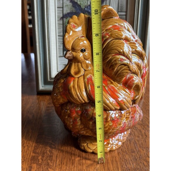 Vintage 1979 Ceramic Rooster Cookie Jar Cannister Ceramics.   Hand Painted. - Picture 14 of 16